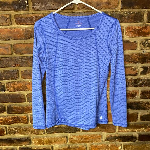 Talbots Blue Long Sleeve Stretch Fitted Activewear Top Women's Size XS - Picture 1 of 6